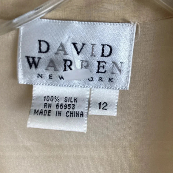 David Warren New York  NWT SILK Floral Blazer Jacket SHEER Embroidered Size 12 - Picture 3 of 7